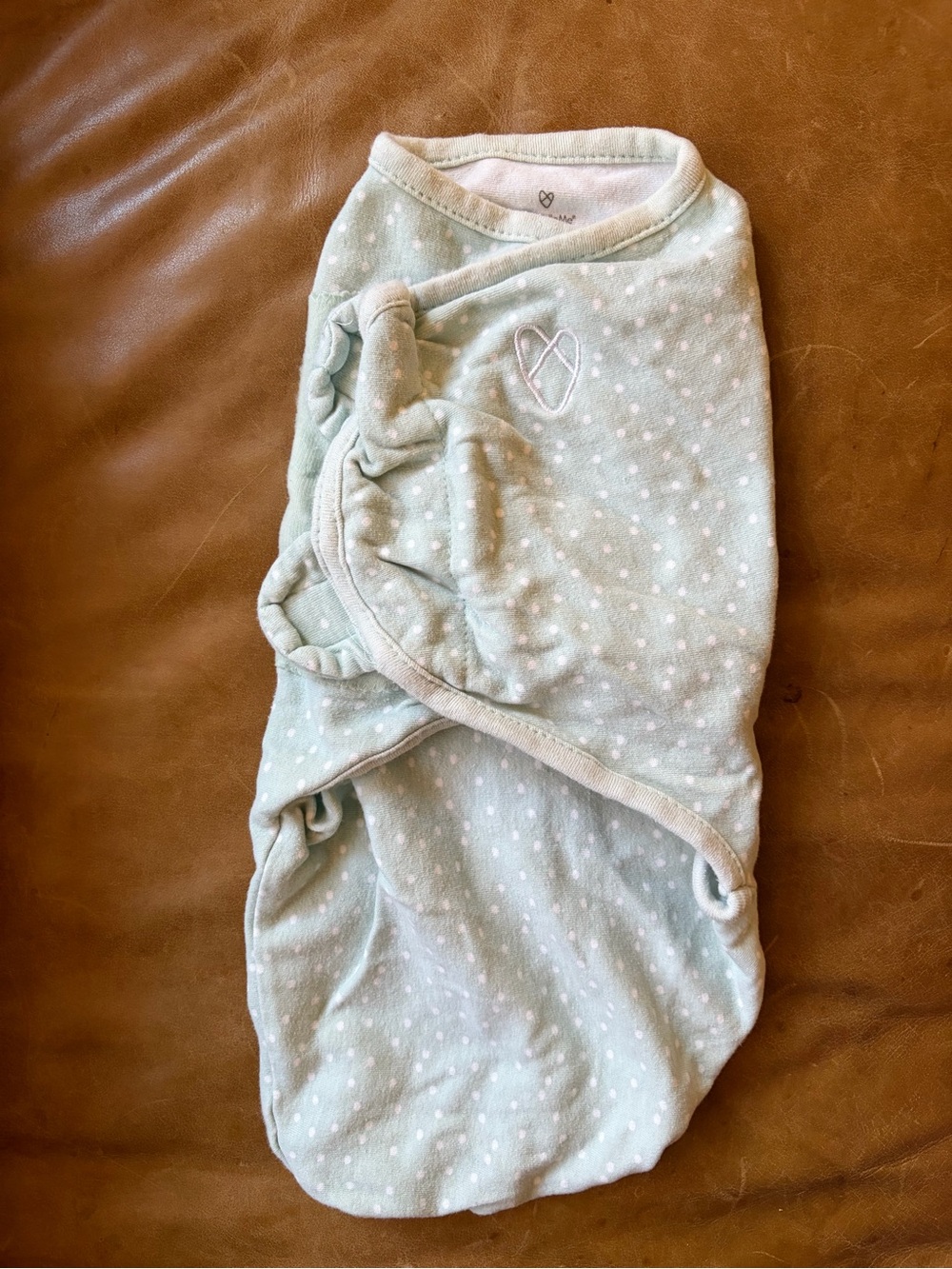 2 SwaddleMe size Sm/Med: Mint Green & Grey Infant Sleep Sack